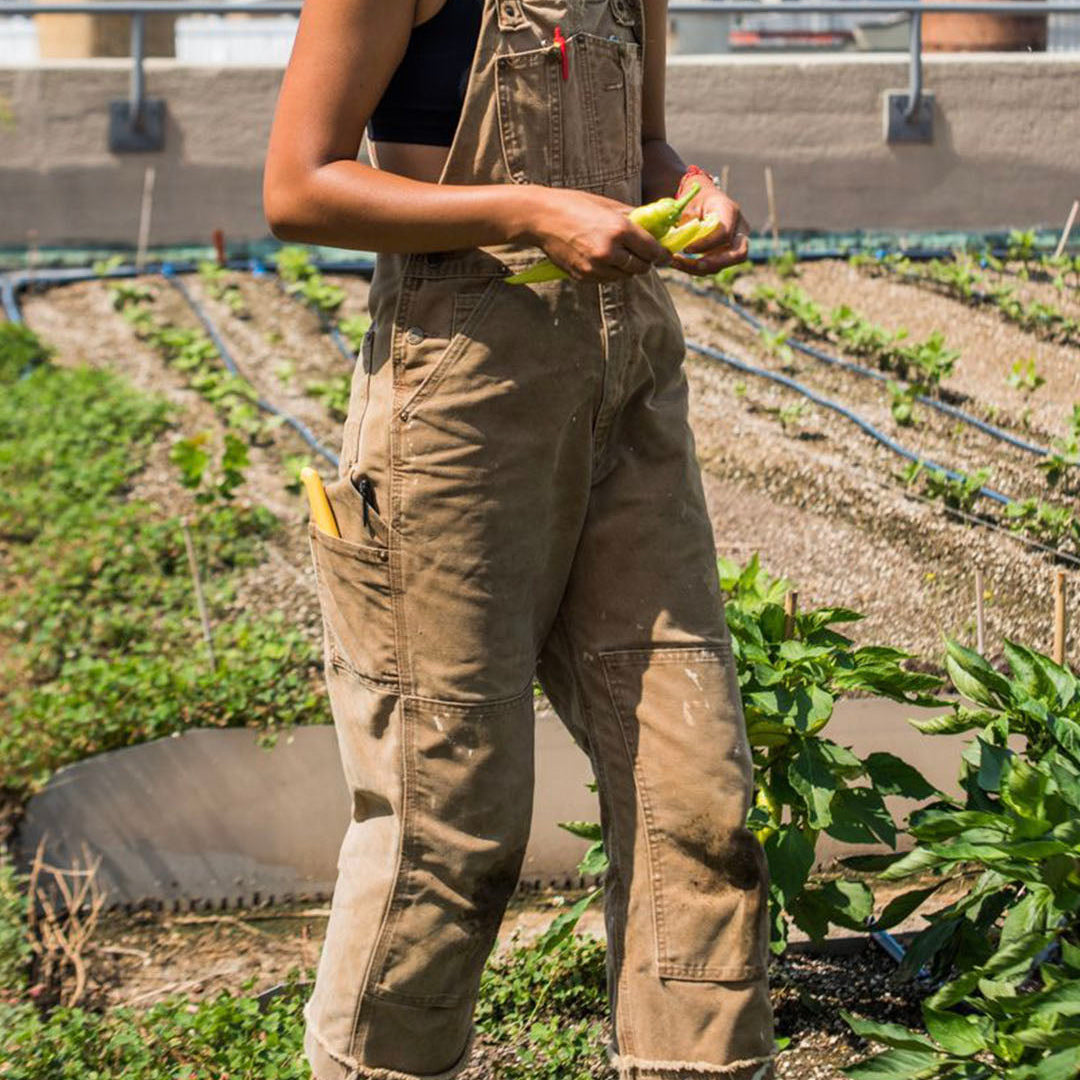 Women's Canvas Dungarees with Relaxed Fit
