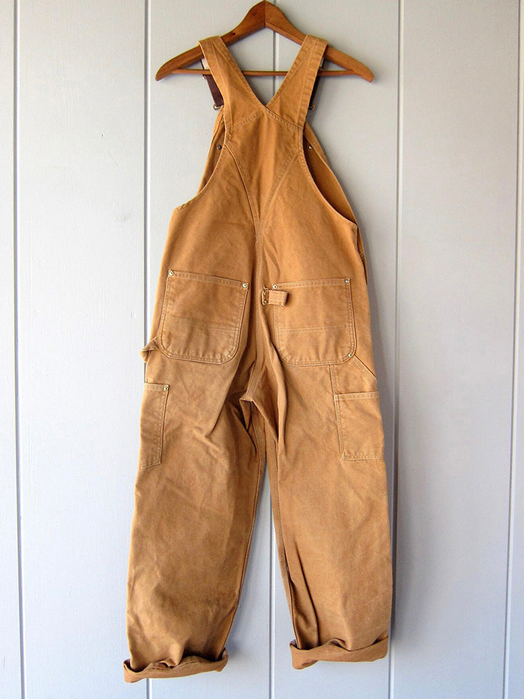 Women's Canvas Dungarees with Relaxed Fit