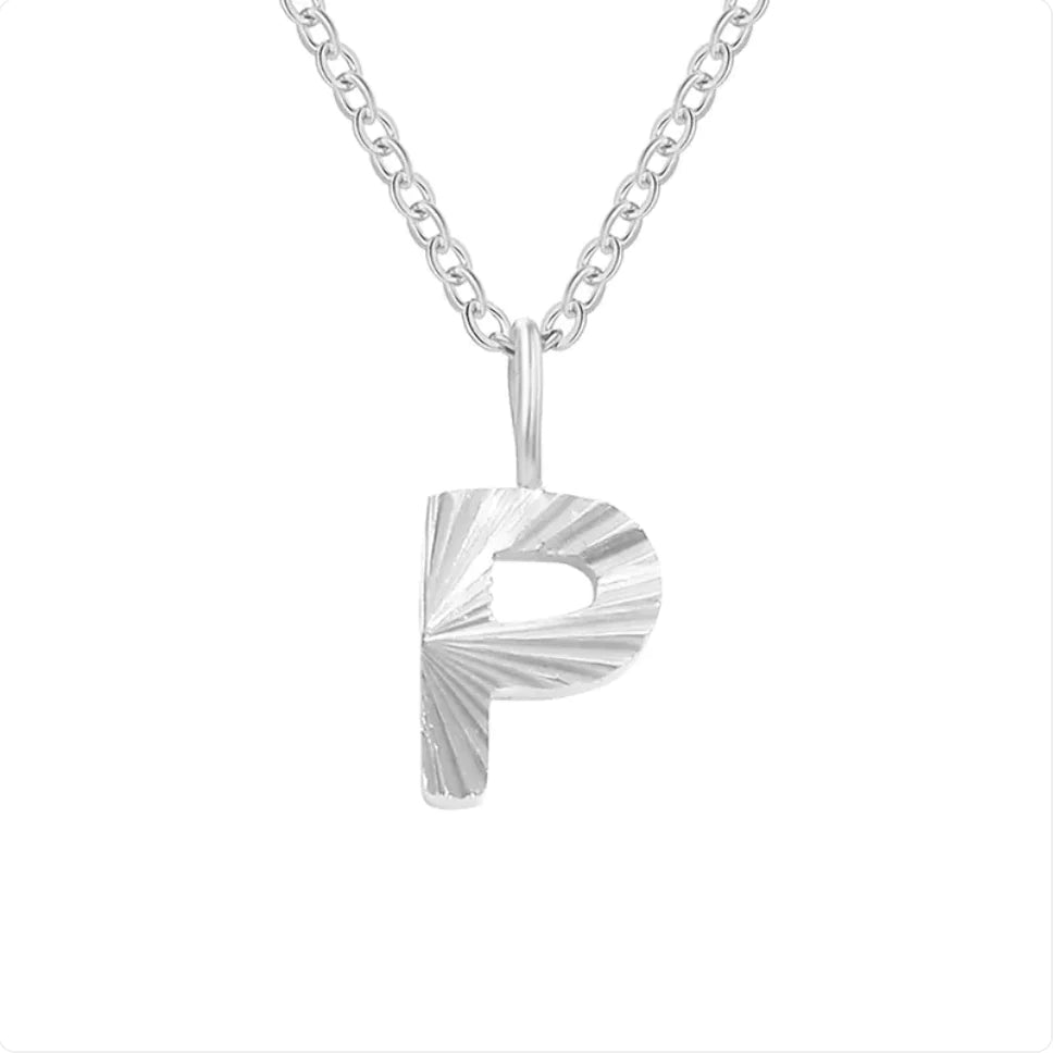 Alphabet Pendant Necklace (stainless steel)
