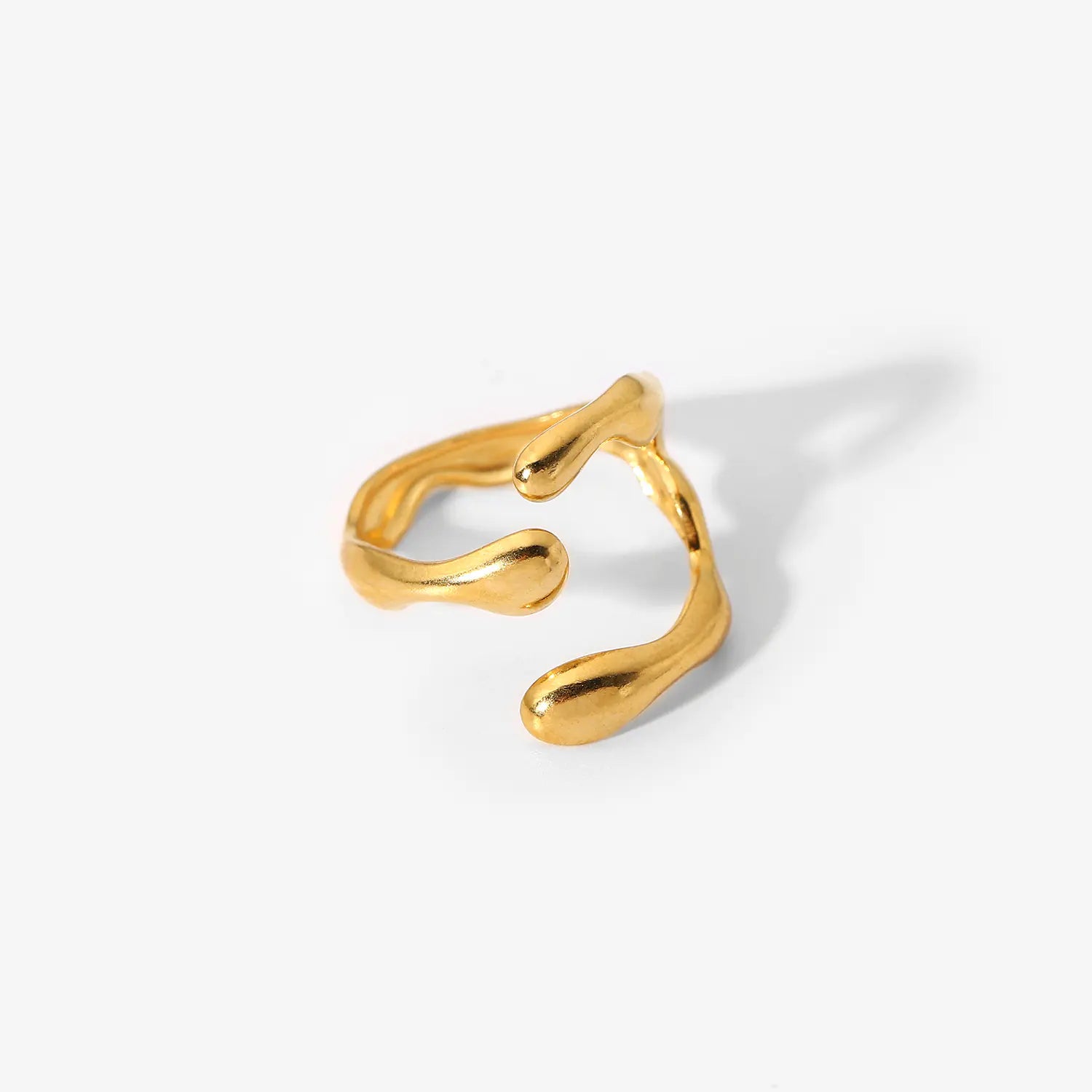 Twist Edge Ring (gold finish)