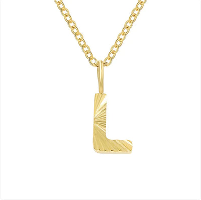 Alphabet Pendant Necklace (stainless steel)