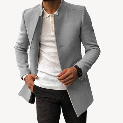 Men's Slim Fit Wool Blend Coat