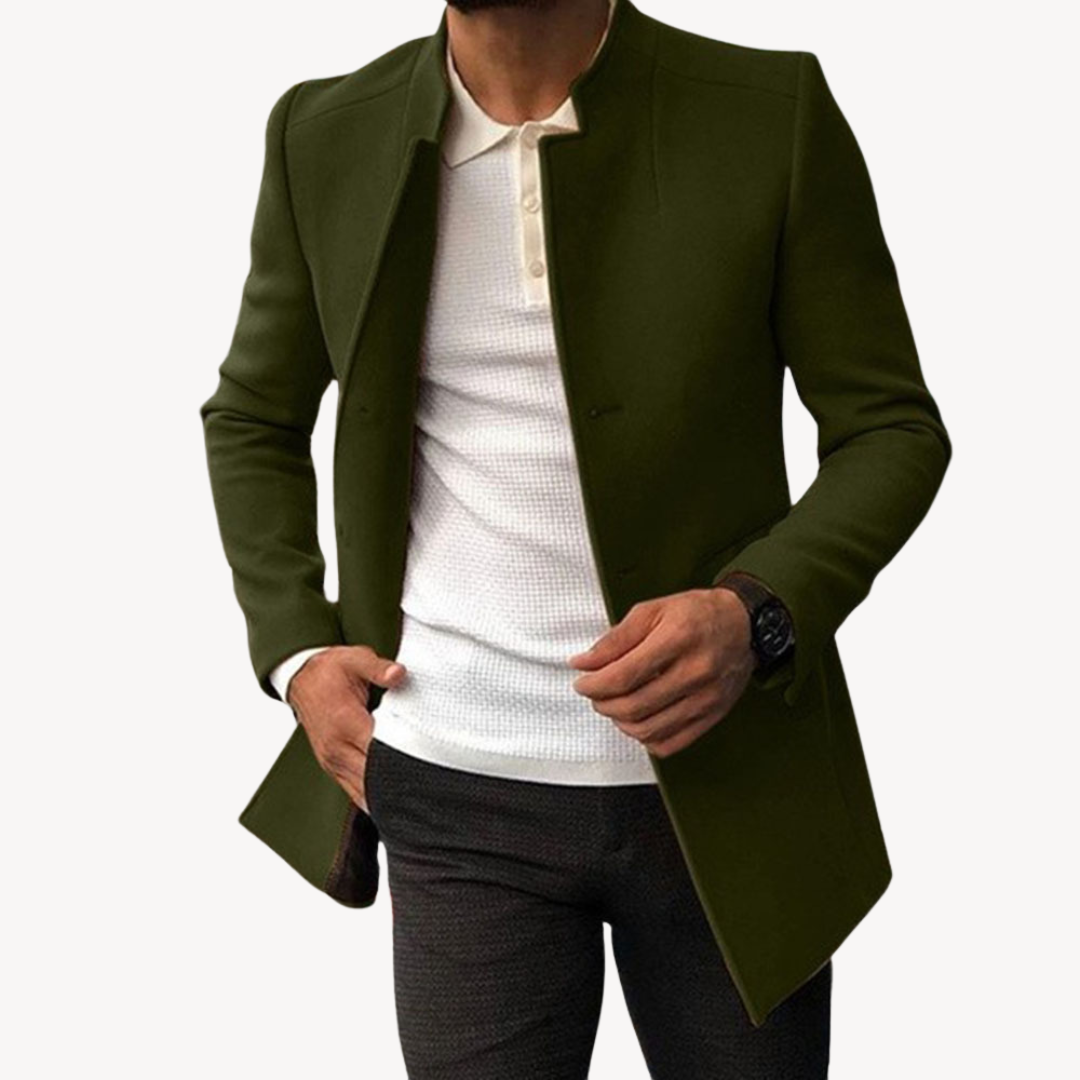 Men's Slim Fit Wool Blend Coat