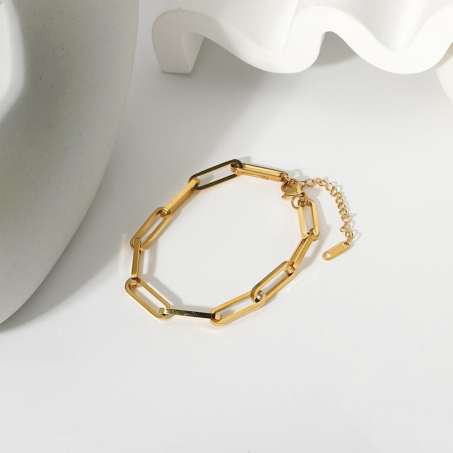 Asta Golden Paperclip Chain Bracelet