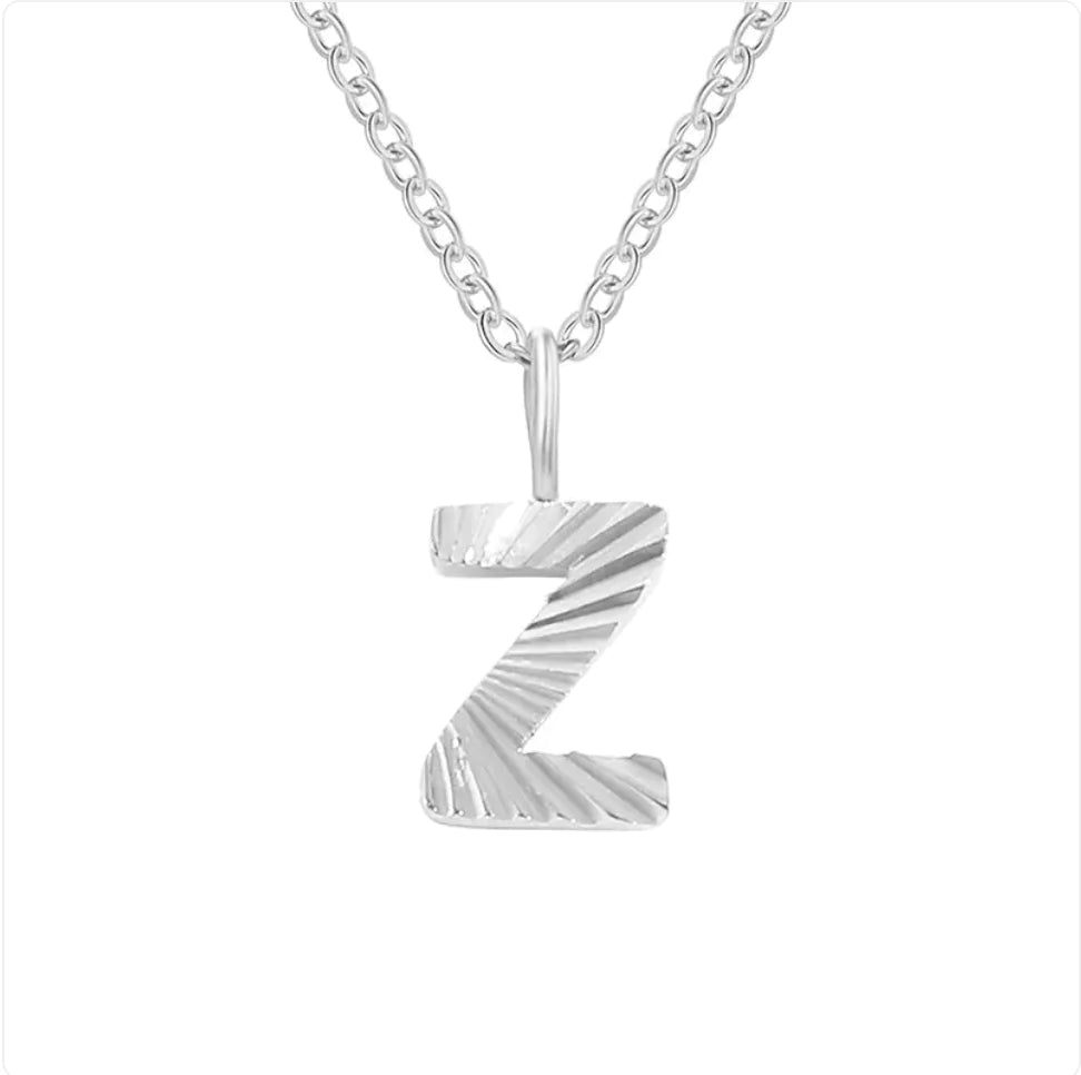 Alphabet Pendant Necklace (stainless steel)
