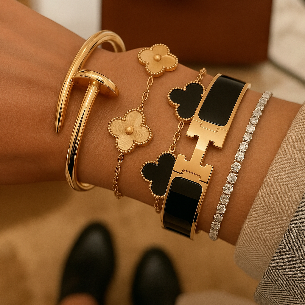 Marbella Bracelet Set (gold finish, 3-piece)