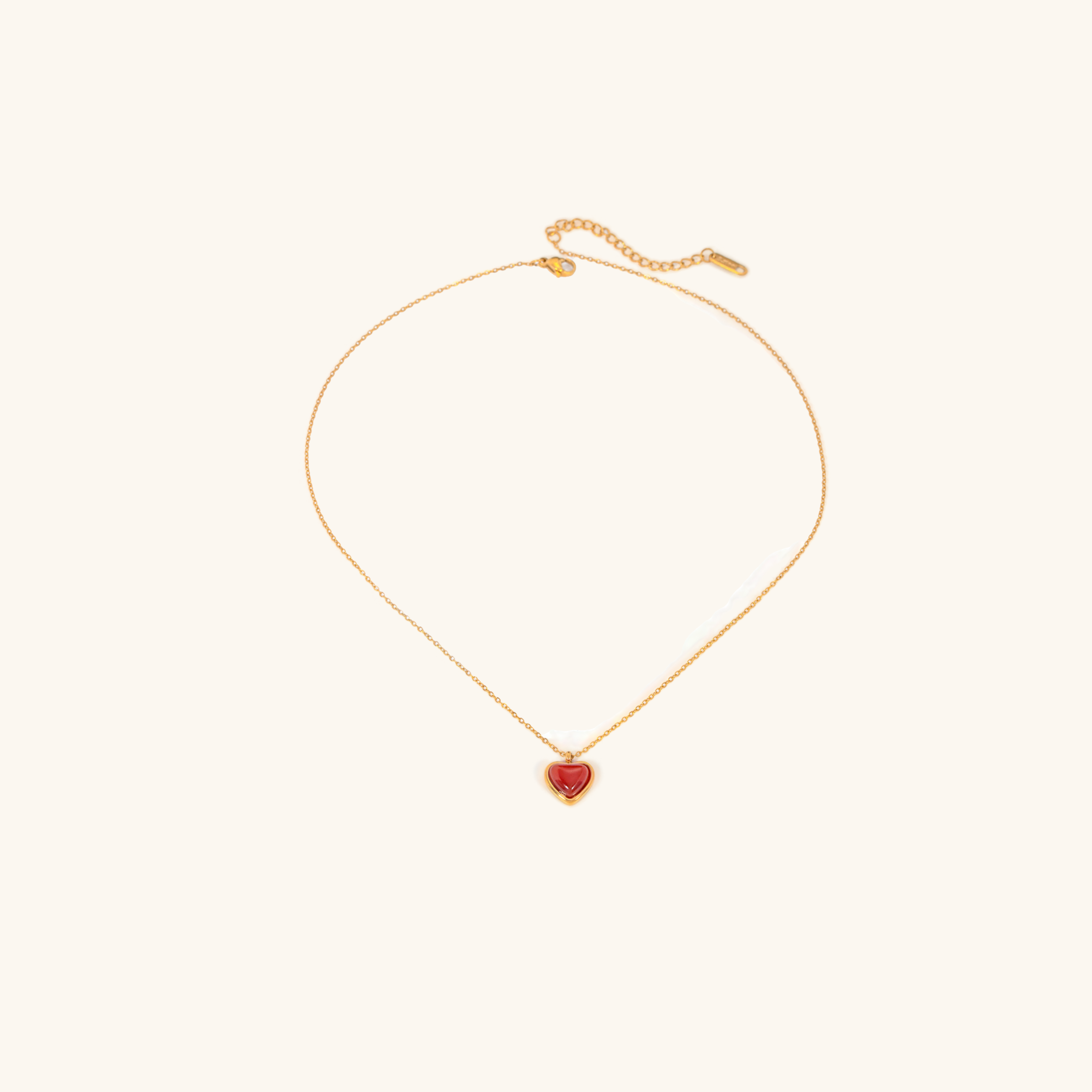 Cecily Golden Heart Necklace