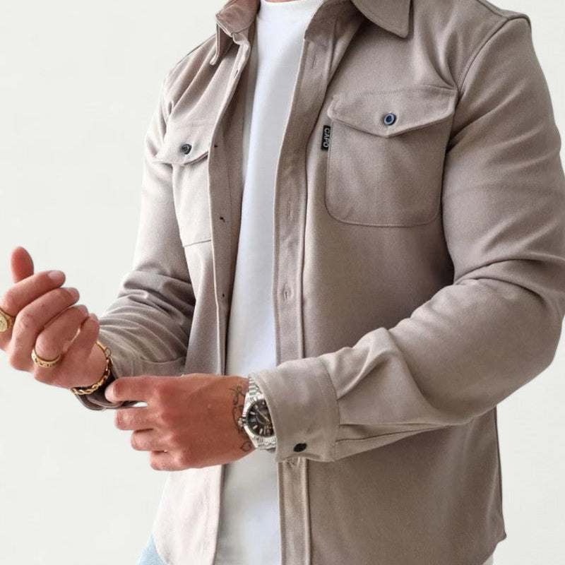Mens Overshirt Long Sleeve Smart Casual Look