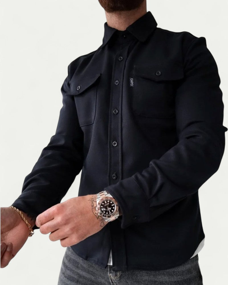 Mens Overshirt Long Sleeve Smart Casual Look