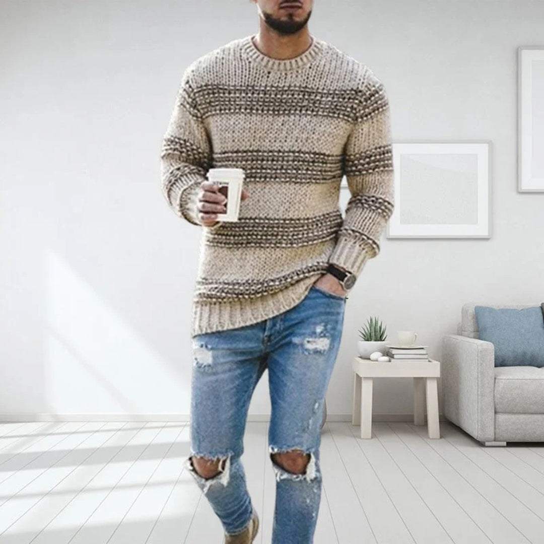 Coarse Knit Norwegian Sweater for Men