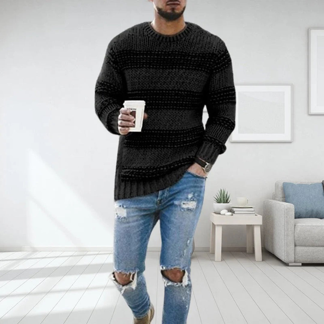 Coarse Knit Norwegian Sweater for Men
