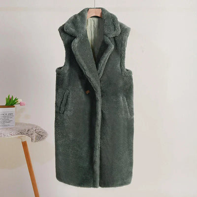 Rosie | Sleeveless Teddy Jacket for Layered Look