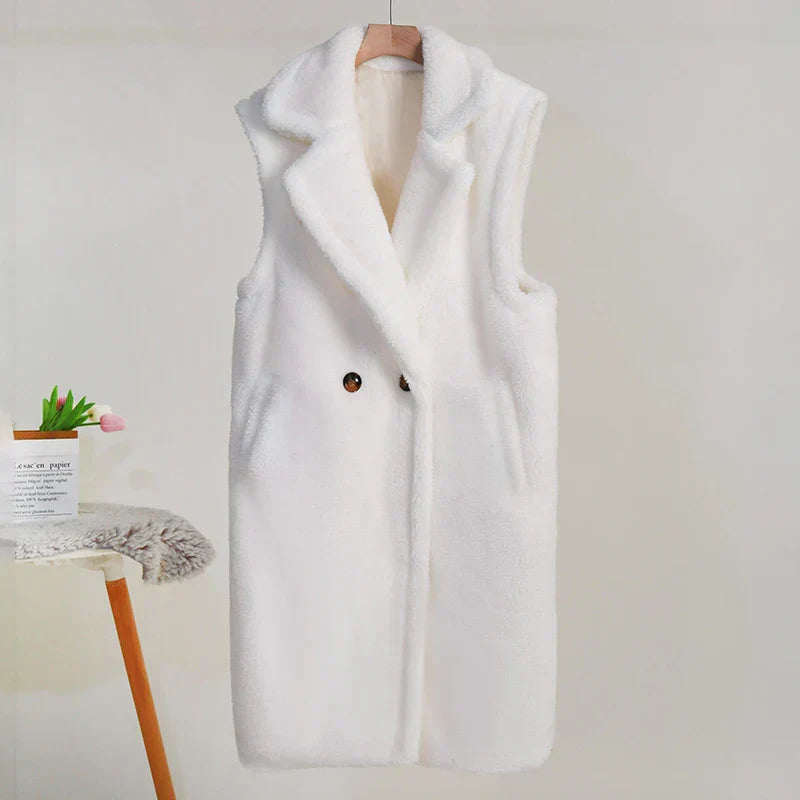 Rosie | Sleeveless Teddy Jacket for Layered Look