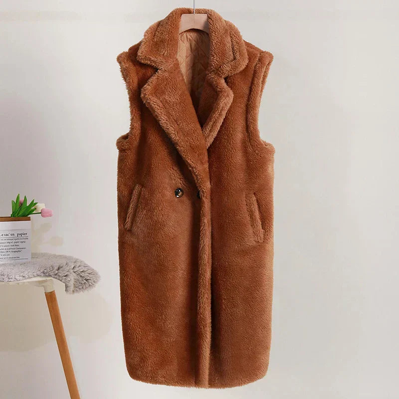 Rosie | Sleeveless Teddy Jacket for Layered Look