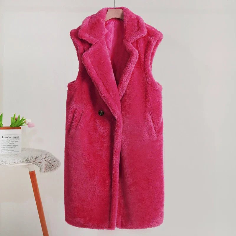 Rosie | Sleeveless Teddy Jacket for Layered Look