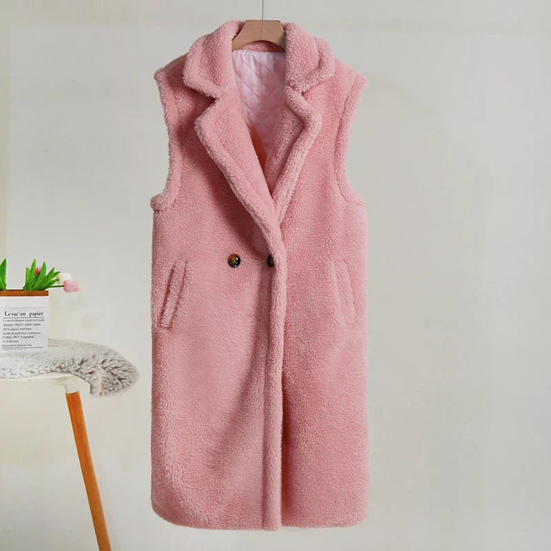 Rosie | Sleeveless Teddy Jacket for Layered Look