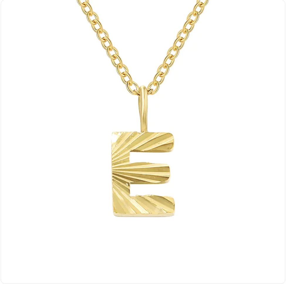 Alphabet Pendant Necklace (stainless steel)