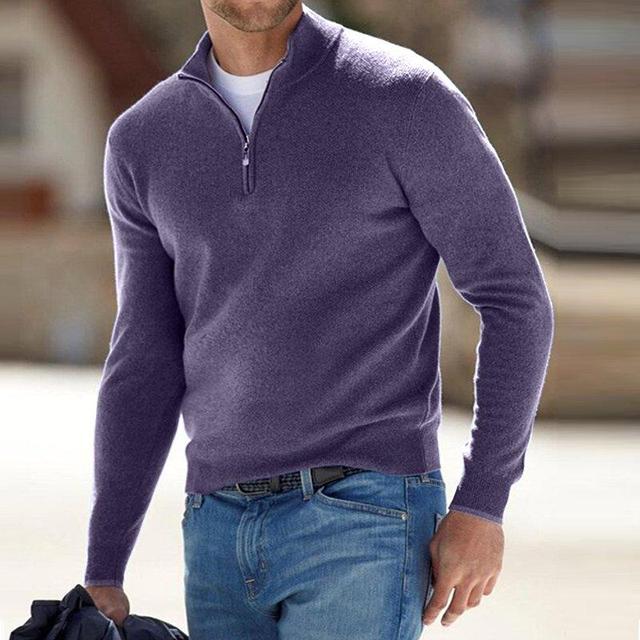 Luca | Men's V-Neck Sweater with Zipper
