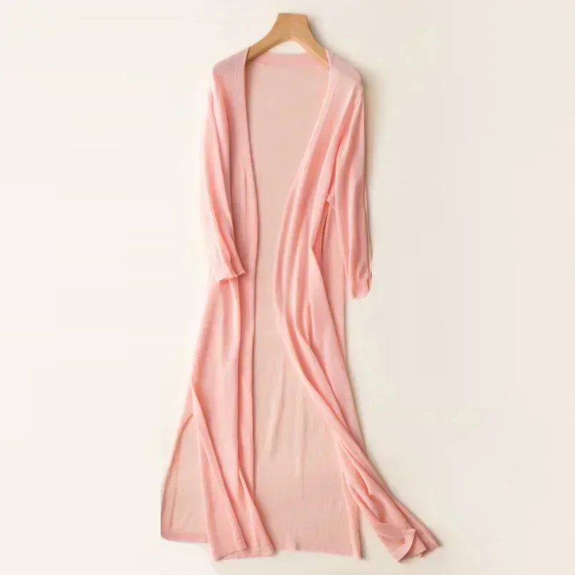 Rosie | Women's Lightweight Long Cardigan with Open Front