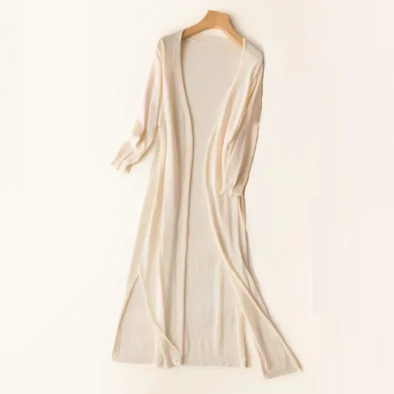 Rosie | Women's Lightweight Long Cardigan with Open Front