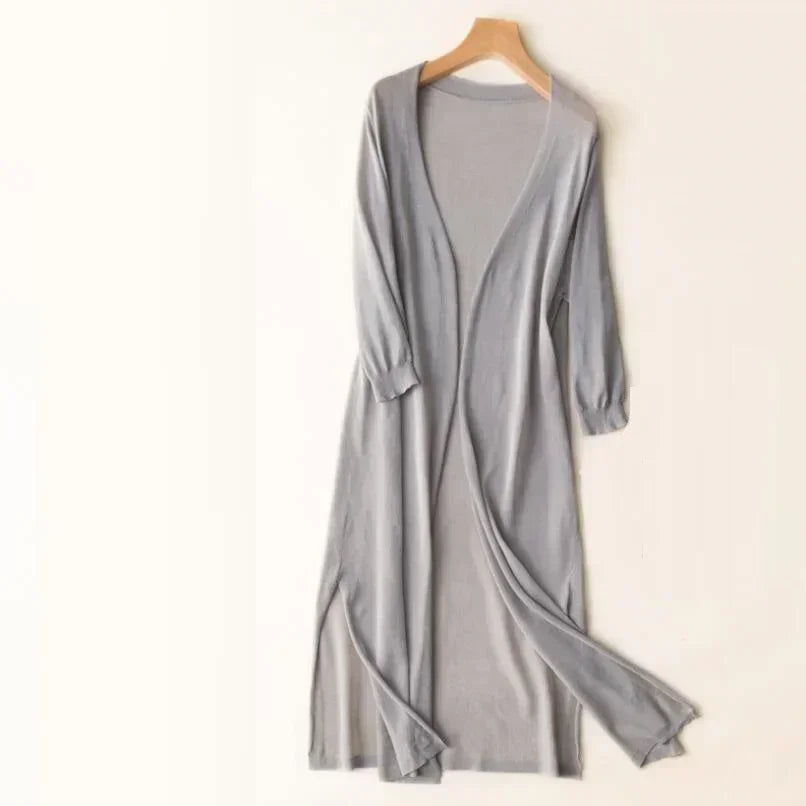 Rosie | Women's Lightweight Long Cardigan with Open Front