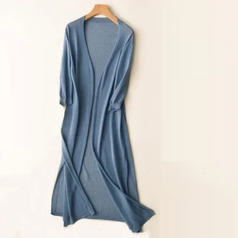 Rosie | Women's Lightweight Long Cardigan with Open Front
