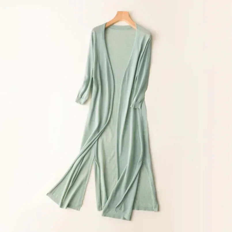 Rosie | Women's Lightweight Long Cardigan with Open Front