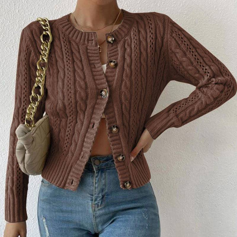 Martha | Chic Women's Long Sleeve Button Cardigan