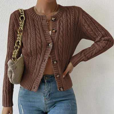 Martha | Chic Women's Long Sleeve Button Cardigan