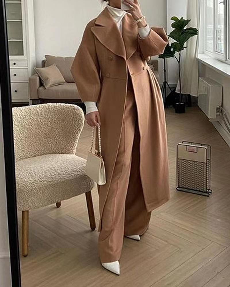 Freya | Elegant Women's Long Trench Coat with Lapel
