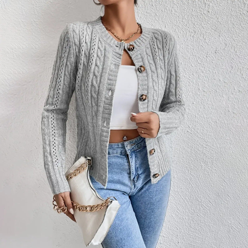 Martha | Chic Women's Long Sleeve Button Cardigan