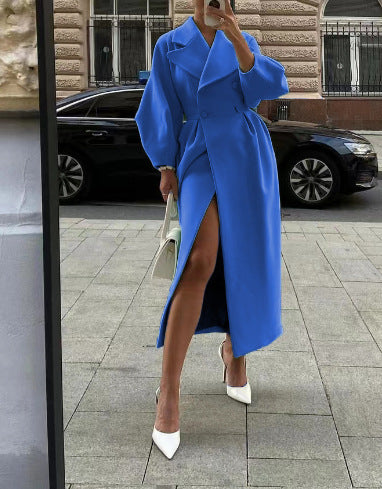 Freya | Elegant Women's Long Trench Coat with Lapel