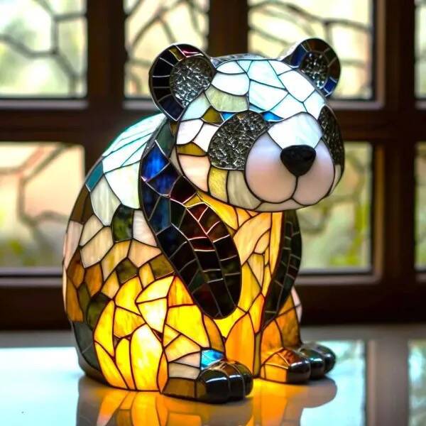 Loustic – Magical panda lamp in colored glass