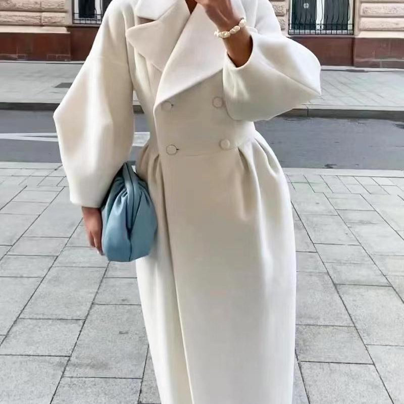 Freya | Elegant Women's Long Trench Coat with Lapel