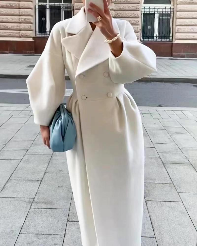 Freya | Elegant Women's Long Trench Coat with Lapel