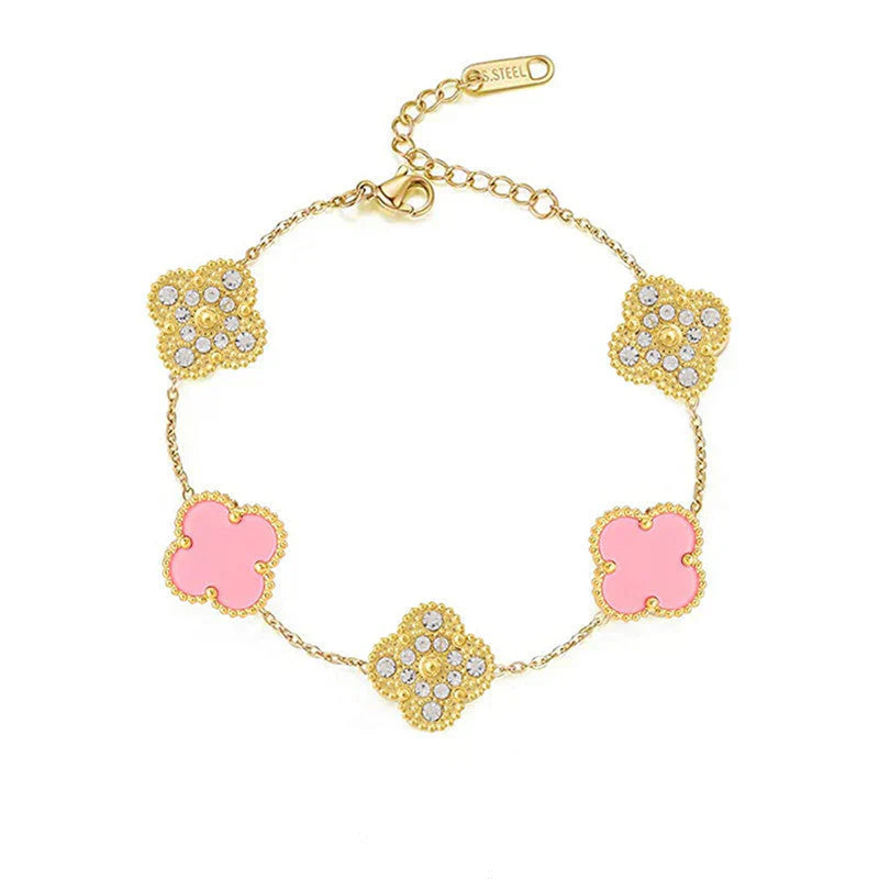 Clover Bracelet Set (gold finish, 4-piece)