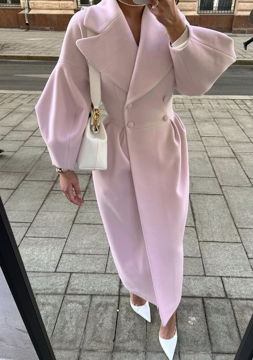Freya | Elegant Women's Long Trench Coat with Lapel