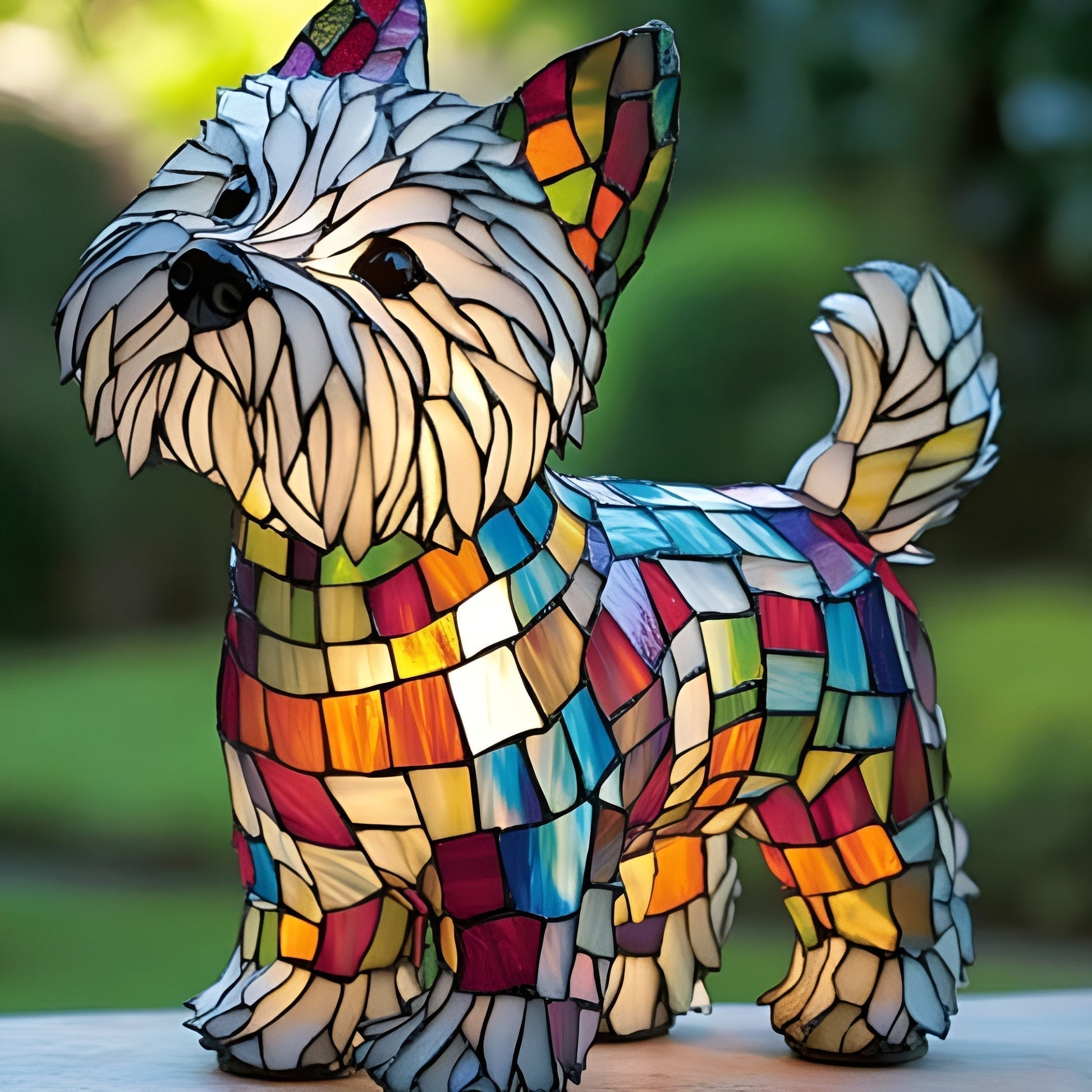 Toutou – Magical lamp for dogs made of colored glass