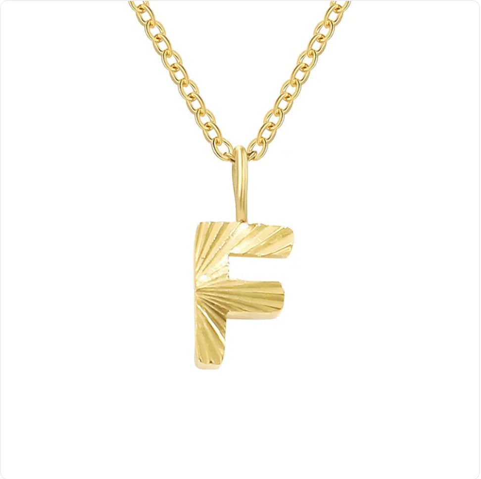 Alphabet Pendant Necklace (stainless steel)