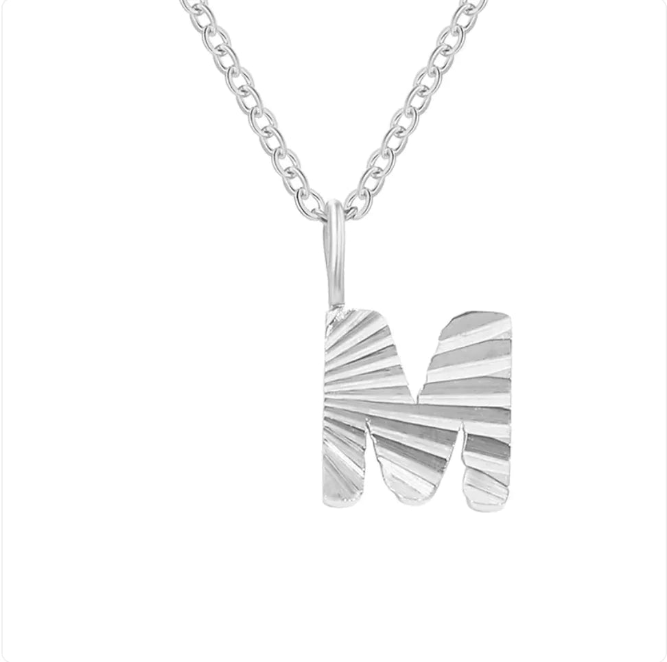 Alphabet Pendant Necklace (stainless steel)