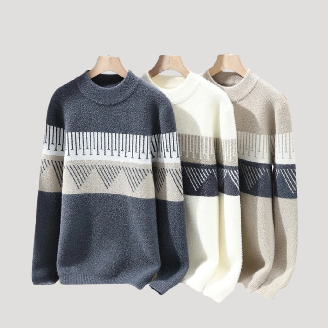 Men’s knitted jumper festive winter pattern