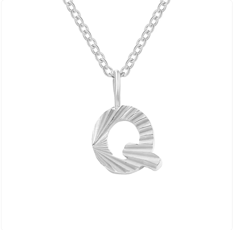 Alphabet Pendant Necklace (stainless steel)
