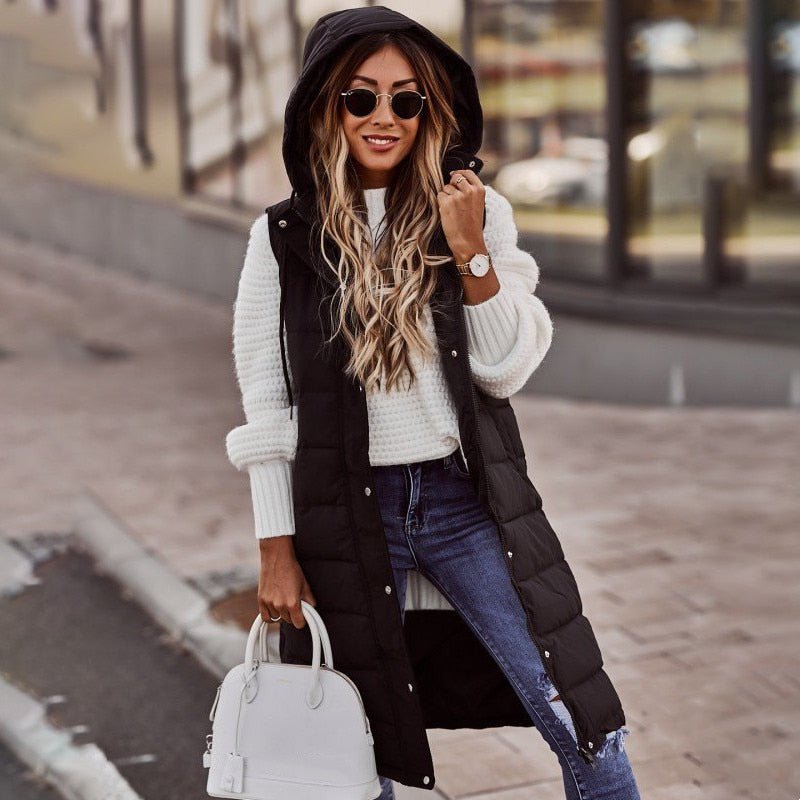 Annie | Women's Quilted Vest with Hood