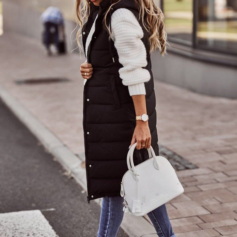 Annie | Women's Quilted Vest with Hood