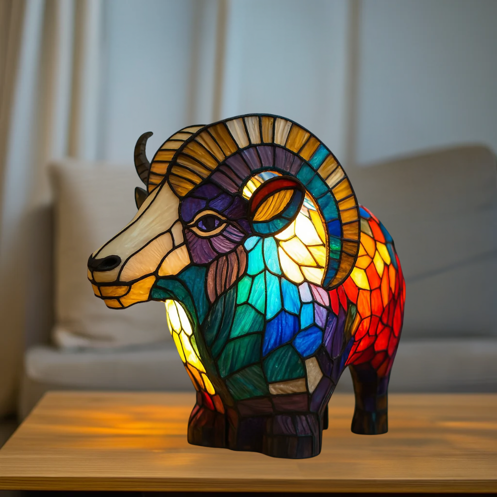 Lulu – Magic goat lamp in colored glass