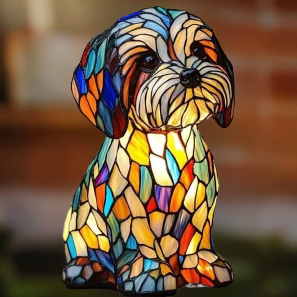 Papouille – Magical lamp for dogs made of colored glass