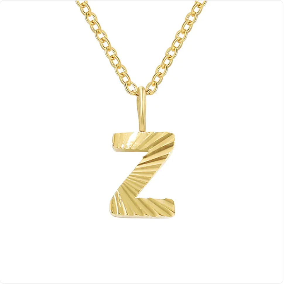 Alphabet Pendant Necklace (stainless steel)