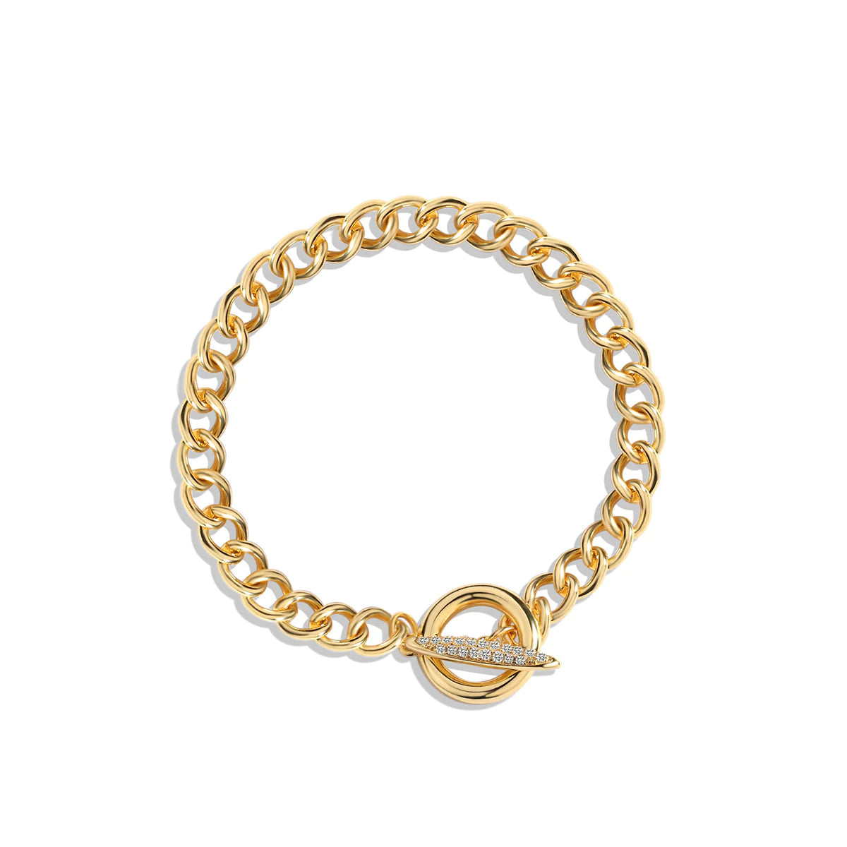 Cuban Link OT Buckle Bracelet (gold finish)