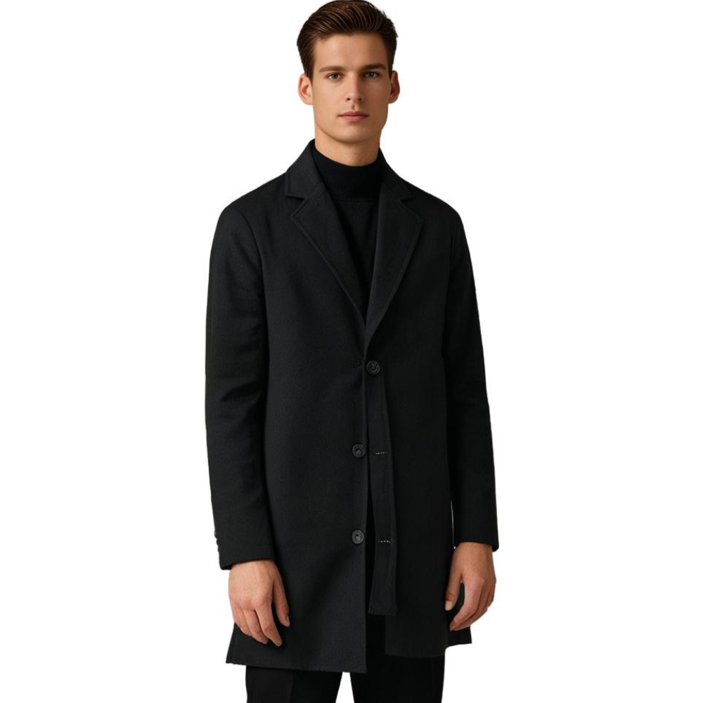 Men's Long Wool Coat | Elegant