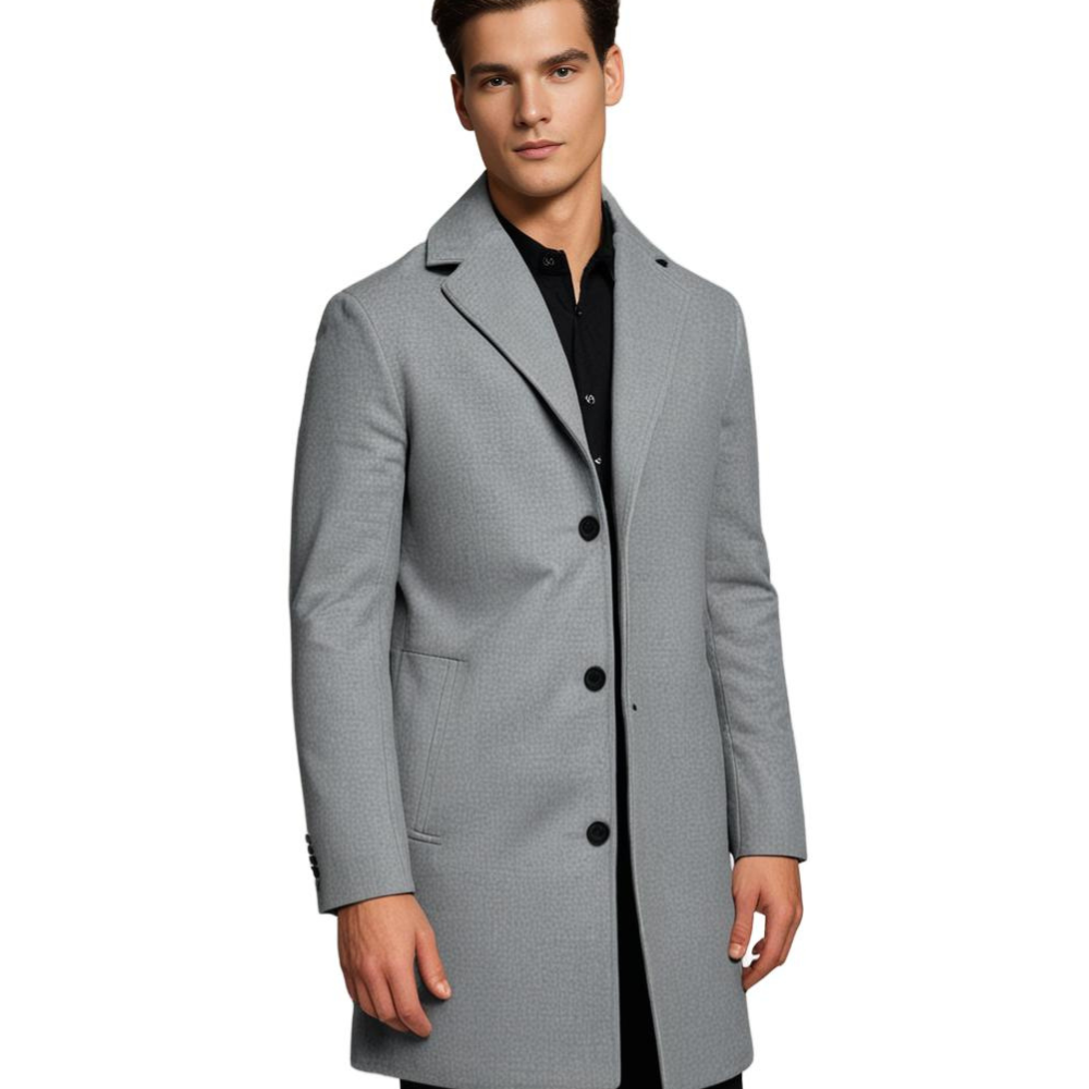 Men's Long Wool Coat | Elegant
